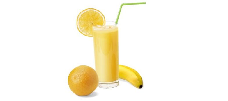 смути со банана и портокал за исхрана за пиење